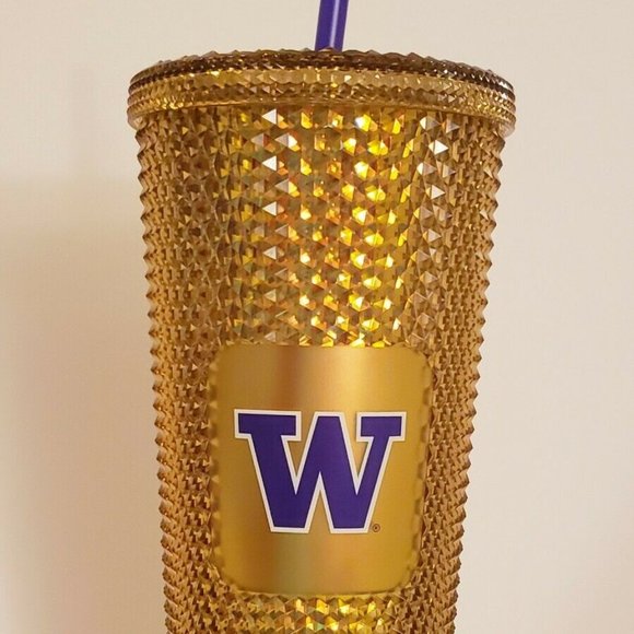 Starbucks 2022 UW Gold Tumbler Cup 24oz Venti Brand New In Hand Washington - Picture 1 of 5